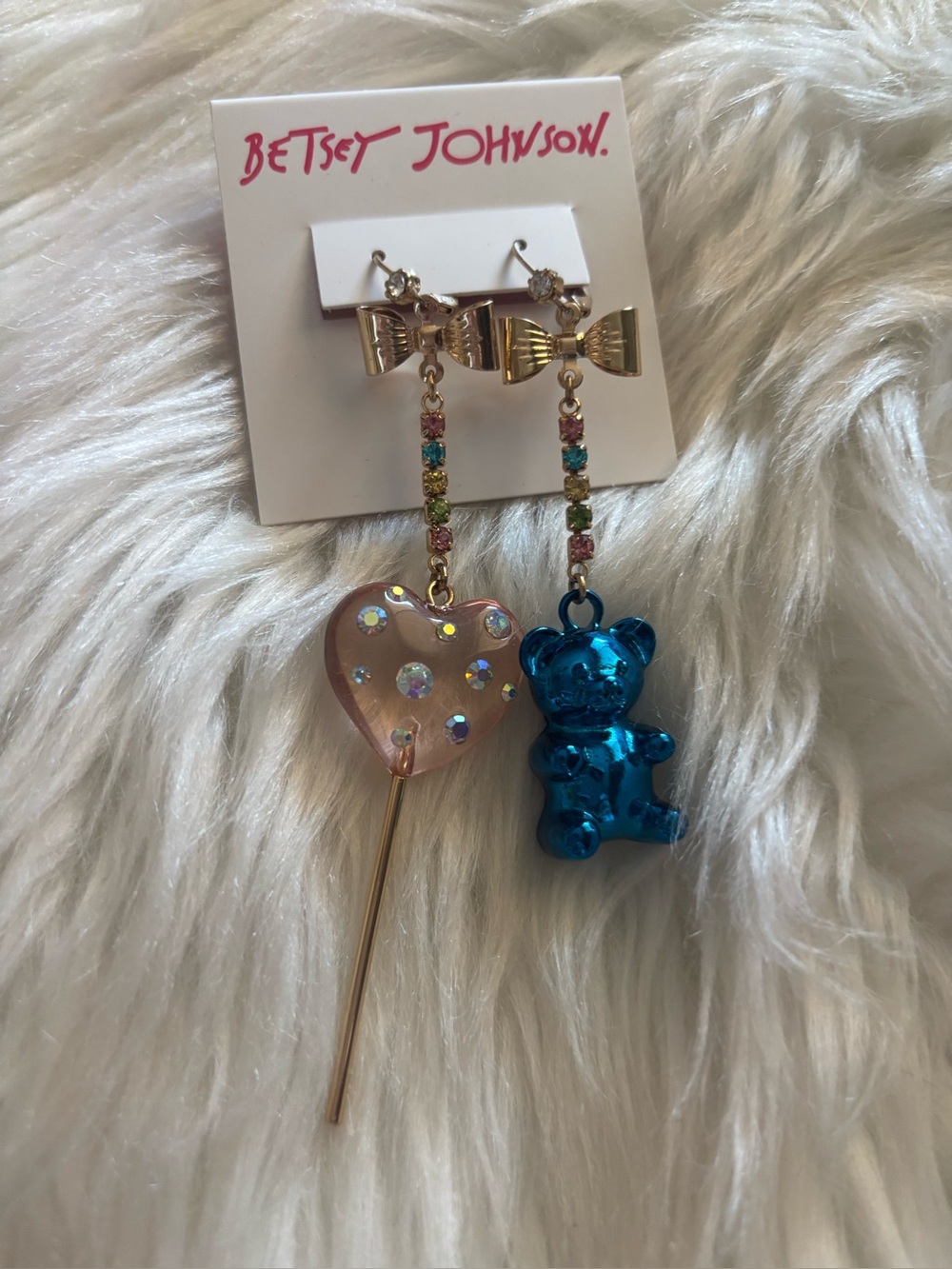 Betsey Johnson mismatched earrings